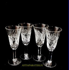 Kristalliset samppanjalasit, Korkeus,n. 14,2 cm,halkaisija,n.5,8 cm, 2 kpl, 18�/kpl ( Tuote nro / Item #148KR )