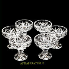 Kristalliset snapsilasi, Korkeus,n. 5,5 cm,halkaisija,n.5,5 cm, 6 kpl, 8�/kpl ( Tuote nro / Item #151KR )