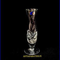 K�sinhiottu kristallimaljakko,Korkeus,n. 17 cm,halkaisija,n. 6,5 cm,1kpl,35�/kpl ( Tuote nro / Item #162KR )
