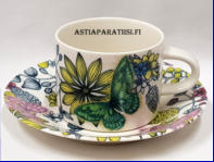ARABIA.Runo tee/kahvikuppi,Design:Heini Riitahuhta,Kupin korkeus n. 6,7 cm, halkaisija n.8,6 cm,Suunniteltu vuonna 2009-2014, 0kpl ( Tuote nro 100 Q )