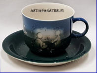 ARABIA, �idille Teekuppi , Design:Helj� Liukko-Sundstr�m,Kupin korkeus n. 7,5 cm, halkaisija n. 9,3 cm,Suunniteltu vuonna 1977, 1kpl,69�/kpl,  ( Tuote nro 120 Q )