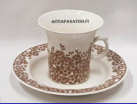 ARABIA,Veronica kahvikuppi,  Design:Inkeri Leivo,Kupin korkeus n. 7,7 cm, halkaisija n.7,9 cm,Suunniteltu vuonna 1980, 10 kpl,38�/kpl ( Tuote nro 145 Q )