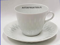 ARABIA,Riisiposliini kahvikuppi,Design:Friedl Kjellberg,Kupin korkeus n. 6,8 cm, halkaisija n.8 cm,Suunniteltu vuonna 1940-1990, 13 kpl,48�/kpl ( Tuote nro 154 Q )