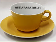 ARABIA,keltainen retro kahvikuppi,malli AA  ,Design:Kaj Franck ,Kupin korkeus n. 5,7 cm, halkaisija n. 8 cm,Suunniteltu vuonna 1955-1973, 1kpl, 28�/kpl ( Tuote nro 189Q )