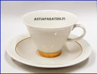 ARABIA,Harlekin Gold pieni kahvikuppi / mokkakuppi,Malli IL. Design:Inkeri Leivo,Kupin korkeus n. 5,7 cm, halkaisija n. 7,7 cm, Suunniteltu vuonna 1988-1997,6kpl, 24�/kpl ( Tuote nro 198Q )