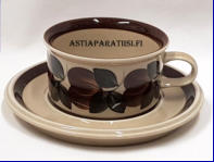 ARABIA, Ruija teekuppi,Design: Raija Uosikkinen,Kupin korkeus n.5,6 cm, halkaisija n. 10,2 cm, Suunniteltu vuonna 1975-1981, 6kpl, 54�/kpl ( Tuote nro 215Q )