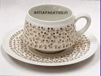 ARABIA,Kimmel kahvikuppi,Design:Esteri Tomula ,Richard Lindh (malli),Kupin korkeus n. 5,2 cm, halkaisija n. 6,3 cm,Suunniteltu vuonna 1967-1971, 3 kpl, 28�/kpl ( Tuote nro 224Q )
