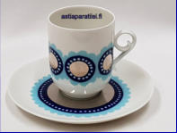 ARABIA, Tanja kahvikuppi, Design:Esteri Tomula,Kupin korkeus n.7,5 cm, halkaisija n. 6 cm, Suunniteltu vuonna 	 1971-1972, 1kpl, 58�/kpl ( Tuote nro 252Q )