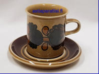 ARABIA, Otso kahvikuppi, Design:Raija Uosikkinen,Malli S, Ulla Procop�,Kupin korkeus n.7,8 cm, halkaisija n. 7,2 cm, Suunniteltu vuonna 1975 � 1978, 5 kpl, 44�/kpl ( Tuote nro 254Q )