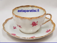 ARABIA, kahvikuppi malli OB ruusu, Design:Greta Lisa J�derholm-Snellman,Kupin korkeus n.5,5 cm, halkaisija n. 8,2 cm, Suunniteltu vuonna 1928-1968, 1 kpl, 28�/kpl ( Tuote nro 257Q )