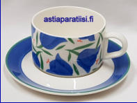 ARABIA, Balladi  teekuppi, Design:Heikki Orvola,Kupin korkeus n.5,8 cm, halkaisija n. 9,2 cm, Suunniteltu vuonna 1996-1997, 0 kpl, ( Tuote nro 258Q )