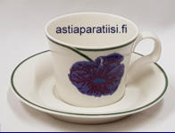 ARABIA,Illusia  kahvikuppi Design:Heikki Orvola  ja Fujiwo Ishimoto,Kupin korkeus n.6 cm, halkaisija n. 7,8 cm, Suunniteltu vuonna 1999-2010, 2 kpl, 32�/kpl ( Tuote nro 261Q )