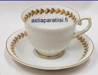 ARABIA,Tammenlehv� kahvikuppi, Design:Olga Osol,Kupin korkeus n.6,5 cm, halkaisija n. 8,5 cm, Suunniteltu vuonna  1937-1981, 10 kpl, 23�/kpl ( Tuote nro 269Q )