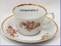 ARABIA,Kukka aiheinen kahvikuppi malli EP,Kupin korkeus n.5,5 cm, halkaisija n. 8 cm, Suunniteltu vuonna 1949-1964, 0 KPL ( Tuote nro 280Q )