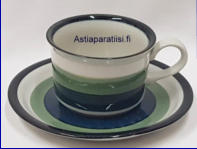 ARABIA,Kataja kahvikuppi,Design:Anja Jaatinen-Winquist,Kupin korkeus n.5,7 cm, halkaisija n. 8 cm, Suunniteltu vuonna 1973-1974, 2 kpl, 34�/ kpl ( Tuote nro 282Q )