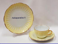 ARABIA,Oivi 3-osainen kahvikuppi,Design: Ulla Procop�,malli BB,Kupin korkeus n.5,5 cm, halkaisija n. 7,8 cm, Suunniteltu vuonna 1952-1970, 1setti , 75�/ setti ( Tuote nro 289Q )
