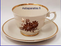 ARABIA, k�sinmaalattu kahvikuppi,Design:Osol Olga,Malli: AX Vienti Leimalla, Finlandia, Kupin korkeus n.6,3 cm, halkaisija n. 8,3 cm, Suunniteltu vuonna 1940,6 kpl , 32�/ kpl ( Tuote nro 294Q )