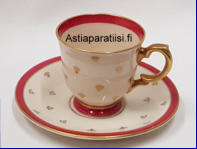 ARABIA, Minareetti mokkakuppi malli AX ,Kupin korkeus n.6 cm, halkaisija n. 6 cm, Suunniteltu vuonna 1950, 11 kpl ,20�/ kpl ( Tuote nro 320Q )