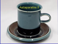 ARABIA,Meri Iso kahvikuppi,malli S,Design:Ulla Procop�,Kupin korkeus n.7,8 cm, halkaisija n. 7,2 cm, Suunniteltu vuonna 1964 (malli), 1976 (koriste),0kpl , ( Tuote nro 334Q )