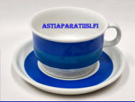 ARABIA, Spektri mokkakuppi, 10 cl,sininen,Design:Ulla Procope,Suunniteltu vuonna 1968-1972,Kupin korkeus n. 4,2 cm, halkaisija n.7,4 cm, 2kpl,28�/kpl, ( Tuote nro 405 Q )