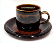 ARABIA, Soraya kahvikuppi,Design:Gunvor Olin Gronqvist,Kupin korkeus n. 6,5 cm, halkaisija n.7,5 cm, 3kpl,42�/kpl, ( Tuote nro 406 Q )