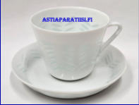 ARABIA,Riisiposliini kahvikuppi,Design:Friedl Kjellberg,Kupin korkeus n. 6 cm, halkaisija n.7,6 cm,Suunniteltu vuonna 1940-1990, 1 kpl,48�/kpl ( Tuote nro 410 Q )