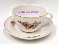 ARABIA, Torni kahvikuppi, malli X,Design:Kaarina Aho,Kupin korkeus n.6,2 cm, halkaisija n. 6,8 cm, Suunniteltu vuonna 1955-73, 2kpl, 34�/kpl ( Tuote nro 433Q )