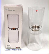 IITTALA,Lantern kynttil�lyhty 250 mm,kirkas,Design:Harri Koskinen,Korkeus 25 cm, halkaisija 9 cm,1kpl,60�/kpl,( Tuote nro / Item # 190C )