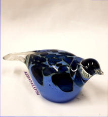 Lasilintu  glass bird,korkeus 6,5 cm, leveys 14 cm x 6 cm,1kpl,25�/kpl