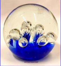 Lasipallo / paperipaino Lasimuna, taidelasiesine,korkeus 8,5 cm, leveys 8 cm,1kpl,60�/kpl