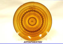 NUUTAJ�RVI,Kastehelmi,  lautanen,Design:Oiva Toikka, Huom ! vanha versio,	n. 14 cm	1kpl, 20�/kpl