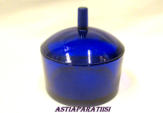 NUUTAJ�RVI, lasipurkki Pandora,Design:Markku Salo,1989-luku,Korkeus,n. 11 cm,halkaisija,n. 11 cm,1kpl,80�/kpl