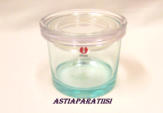 IITTALA,  Jars-purkki Pentagon Design,pieni lohkeama,Korkeus,n. 8 cm,halkaisija,n. 8 cm,1kpl,45�/kpl