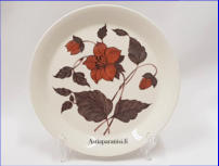 ARABIA,Tea for Two pullalautanen / leip�lautanen ruskea,Design:Gunvor Olin-Gr�nqvist,lautanen halkaisija n.20 cm,Suunniteltu vuonna 1975-1981, 5 kpl,34�/ kpl ( Tuote nro 125PL )