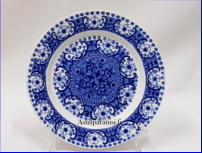 ARABIA, Ali sininen pullalautanen / leip�lautanen malli FC,Design:Raija Uosikkinen (koriste), Kaarina Aho / Kaj Franck (malli),lautanen halkaisija n.17,4 cm,Suunniteltu vuonna 1963 (malli), 1961 (koriste), 11 kpl,28�/ kpl ( Tuote nro 139PL )