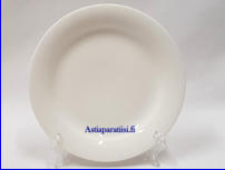 ARABIA,Harlekin  Arctica valkoinen  pullalautanen / leip�lautanen, Design:Inkeri Leivo, lautanen halkaisija n.17 cm, Suunniteltu vuonna 1980,2 kpl,17�/kpl ( Tuote nro 202PL )