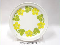 ARABIA Sanna pullalautanen,Design:Inkeri Sepp�l�.1973-1974-luku,halk.n.17cm,1kpl,28�/kpl ( Tuote nro 216PL )