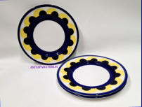 ARABIA,Paju pullalautanen  K�sinmaalattu,Design:Anja Jaatinen-Winqvist,1969-1973-luvulta, leveys n. 19,5 cm,3 kpl,38�/kpl,( Tuote nro 231PL)