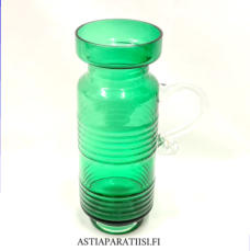 RIIHIM�EN LASI, Kleopatra  lasikannu.Harvinainen vihre� v�ri,Design:Tamara Aladin,Valmistettu:1970-76-luku,Korkeus n.25 cm, halkaisija n.9,3 cm ,0 kpl,( Tuote nro / Item #160MA )