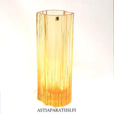 M�NTYHARJUN LASI,Urku maljakko  Ambran V�rinen,Design:Eero Rislakki,Korkeus n.25 cm, halkaisija n.9,2 cm,0 kpl( Tuote nro / Item #198MA )