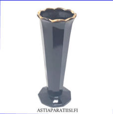 RIIHIM�EN LASI,Marmori maljakko Art Deco,Valmistettu1930-luku,Korkeus n.20,5 cm, halkaisija n.8 cm,2 kpl,78� /kpl ( Tuote nro / Item #204MA )