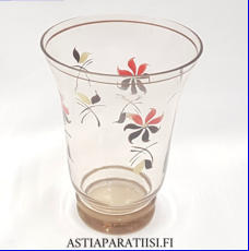 KAUKLAHDEN LASI maljakko,puhallettu lasi,Valmistettu1920-luku,Korkeus n.13,5 cm, halkaisija n.10 cm,1 kpl,78� /kpl ( Tuote nro / Item #231MA )
