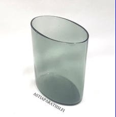 IITTALA,ovalis harmaa maljakko,Design: Tapio Wirkkala,Korkeus n.11 cm, halkaisija n.11,5 cm,1 kpl,38� /kpl ( Tuote nro / Item #243MA )
