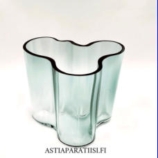 IITTALA,Aalto maljakko savunharmaa,Design:Alvar Aalto,Korkeus n. 9,5 cm, halkaisija n. 11,3 cm 0kpl,( Tuote nro / Item #283MA )