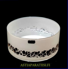 NUUTAJ�RVI, Fortuna Opaalilasi  malja,Design:Bj�rn Weckstr�m, Valmistettu 80-luku,Korkeus  n.7 cm,  halkaisija n. 14,8 cm,1 kpl,44� /kpl ( Tuote nro / Item #303MA )
