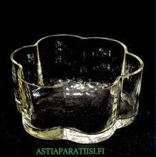 RIIHIM�EN LASI,kirkas Lasimaljakko,Design: Helena Tynell,Korkeus n.7 cm, halkaisija n.15,5 cm ,1 kpl,38� /kpl ( Tuote nro / Item #327MA