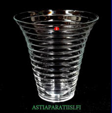 IITTALA, Aino Aalto kirkas maljakko, signeeraus pohjassa teksti, Aino Aalto Iittala,Korkeus n.16,5 cm, halkaisija n.16,2 cm ,1 kpl,70� /kpl ( Tuote nro / Item #331MA