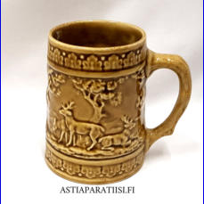 ARABIA,Mets�st�j� muki / Tuoppi,Suunniteltu vuonna 1949-64. korkeus n.12 cm, halkaisija n.9,3 cm, 3 kpl, 48 �/kpl,( Tuote nro 114 P )