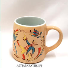 ARABIA,Saunamuki, tuoppi Kesti.Design:Svea Granlund,Suunniteltu vuonna 1950-1960, korkeus n.10 cm, halkaisija n.9,5 cm, 1 kpl, 58 �/kpl,( Tuote nro 119 P )