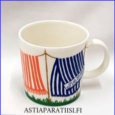ARABIA,Saunamuki Design:Gunvor Olin-Gr�nqvist,Suunniteltu vuonna 1990. korkeus n.8 cm, halkaisija n.8,3 cm, 1 kpl, 42 �/kpl,( Tuote nro 142 P )